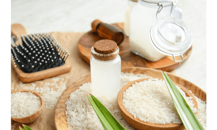 Beauty products containing rice
